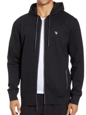 Vuori Jackson Stretch Performance Men's Full-Zip Hooded Sweatshirt Size Large